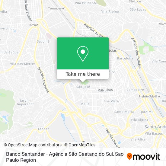 Banco Santander - Agência São Caetano do Sul map