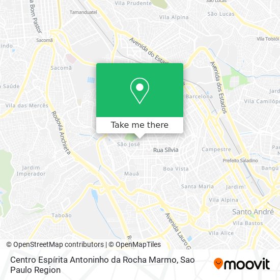 Centro Espírita Antoninho da Rocha Marmo map