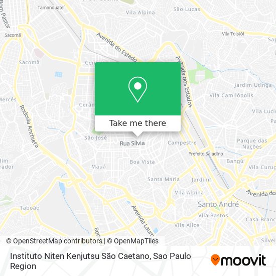 Mapa Instituto Niten Kenjutsu São Caetano