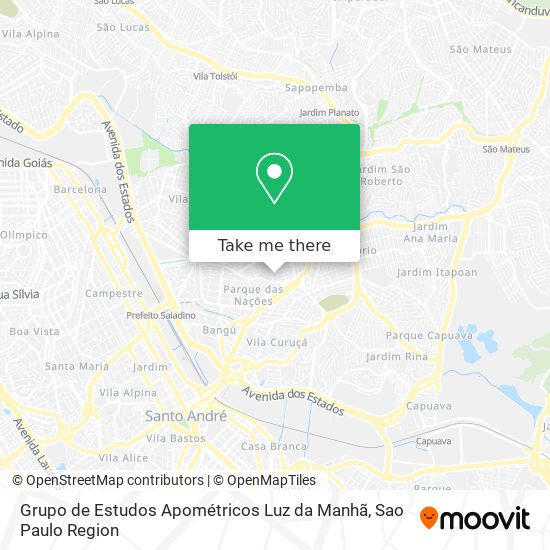 Mapa Grupo de Estudos Apométricos Luz da Manhã