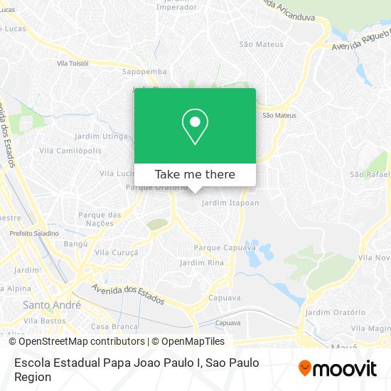 Mapa Escola Estadual Papa Joao Paulo I