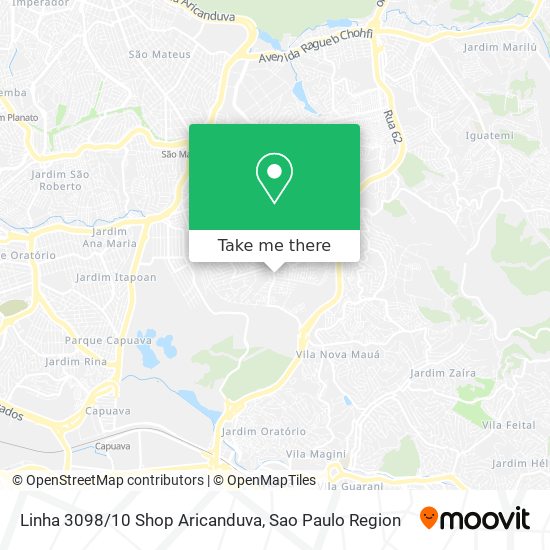 Mapa Linha 3098/10 Shop Aricanduva