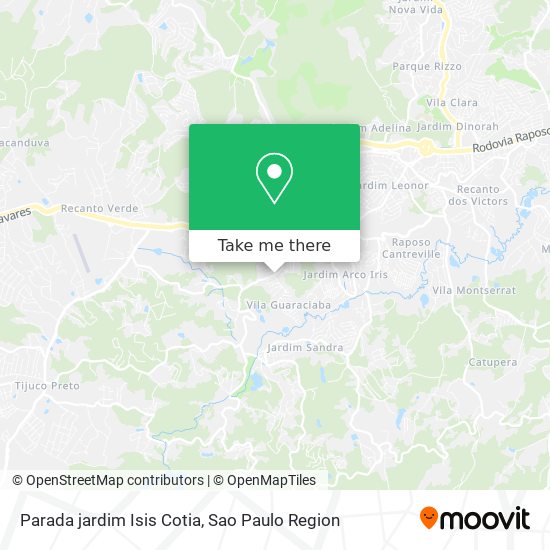 Parada jardim Isis Cotia map