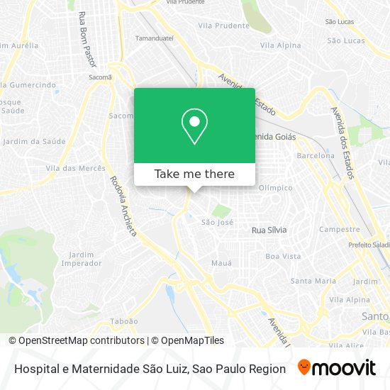 Hospital e Maternidade São Luiz map