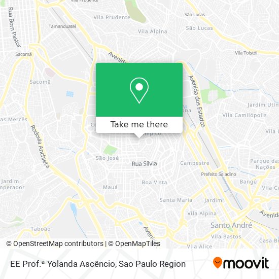 Mapa EE Prof.ª Yolanda Ascêncio