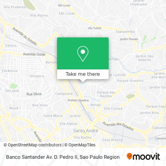 Banco Santander Av. D. Pedro II map