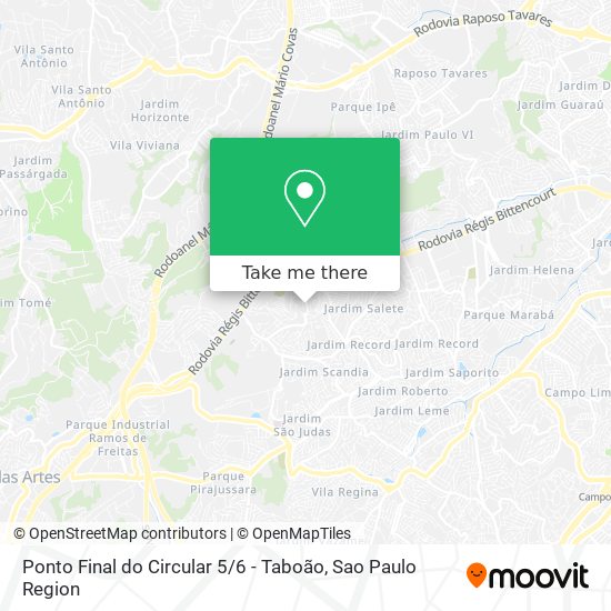 Ponto Final do Circular 5 / 6 - Taboão map