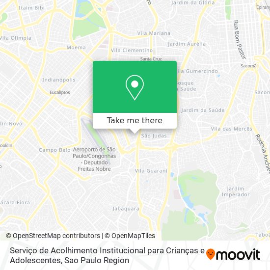 Serviço de Acolhimento Institucional para Crianças e Adolescentes map