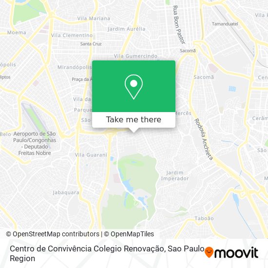 Mapa Centro de Convivência Colegio Renovação