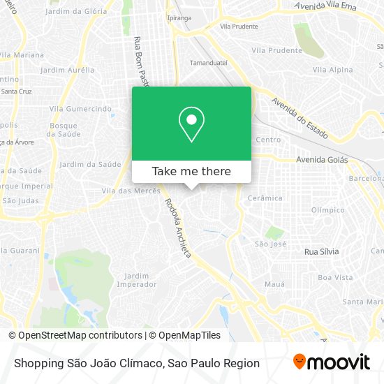 Shopping São João Clímaco map