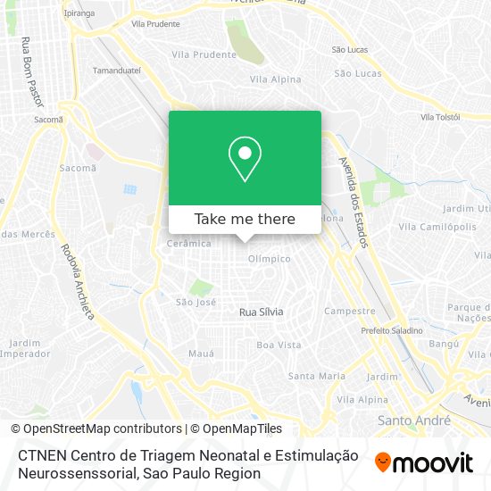 CTNEN Centro de Triagem Neonatal e Estimulação Neurossenssorial map