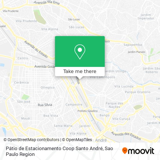 Pátio de Estacionamento Coop Santo André map