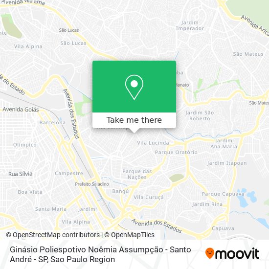 Ginásio Poliespotivo Noêmia Assumpção - Santo André - SP map