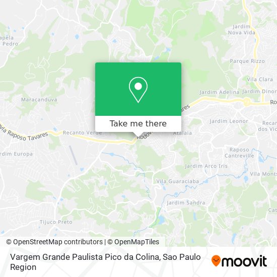 Vargem Grande Paulista Pico da Colina map
