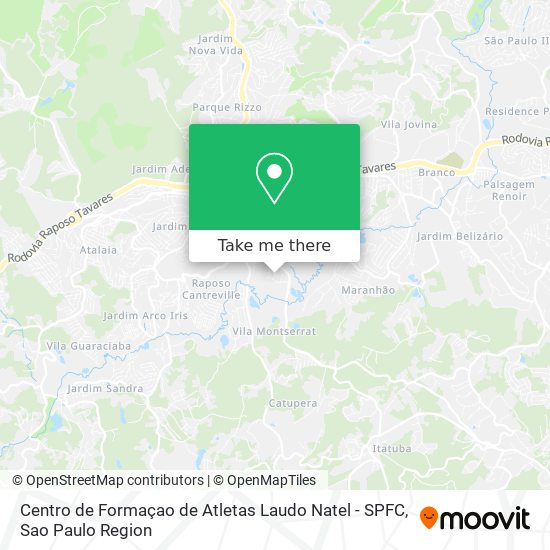 Centro de Formaçao de Atletas Laudo Natel - SPFC map