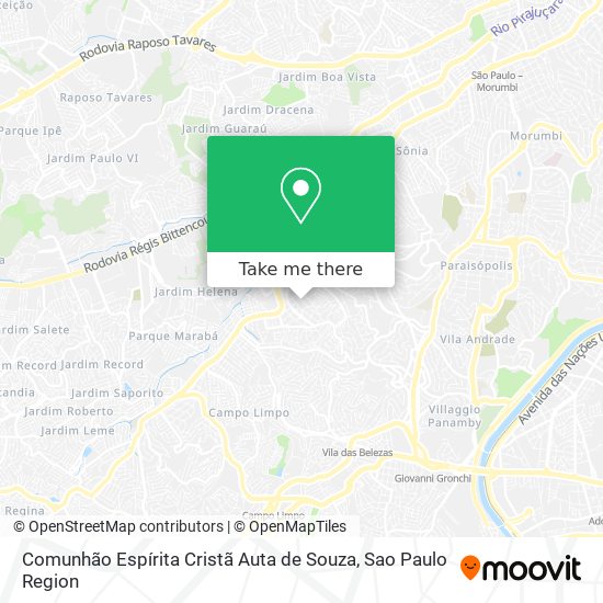 Comunhão Espírita Cristã  Auta de Souza map