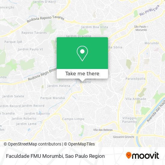 Faculdade FMU Morumbi map