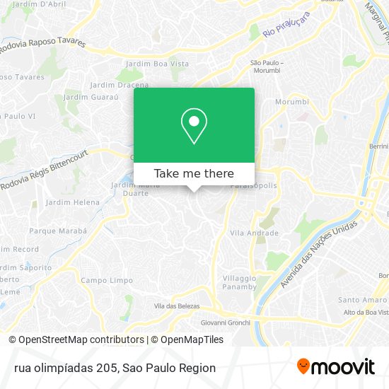 rua olimpíadas 205 map