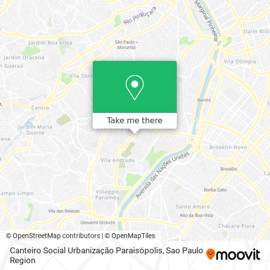 Canteiro Social Urbanização Paraisópolis map
