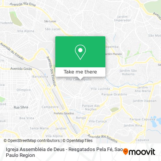 Mapa Igreja Assembléia de Deus - Resgatados Pela Fé