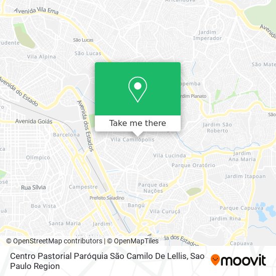 Mapa Centro Pastorial Paróquia São Camilo De Lellis