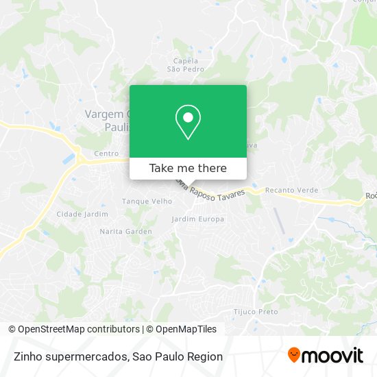 Mapa Zinho supermercados