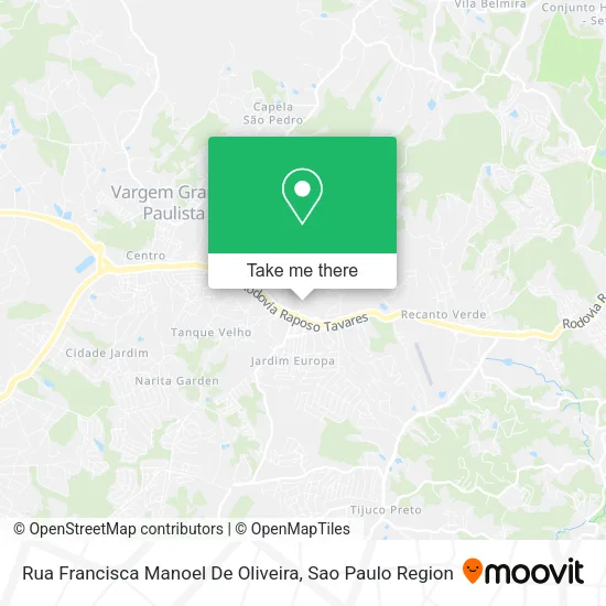 Rua Francisca Manoel De Oliveira map