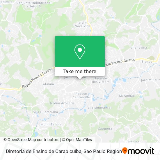 Mapa Diretoria de Ensino de Carapicuíba