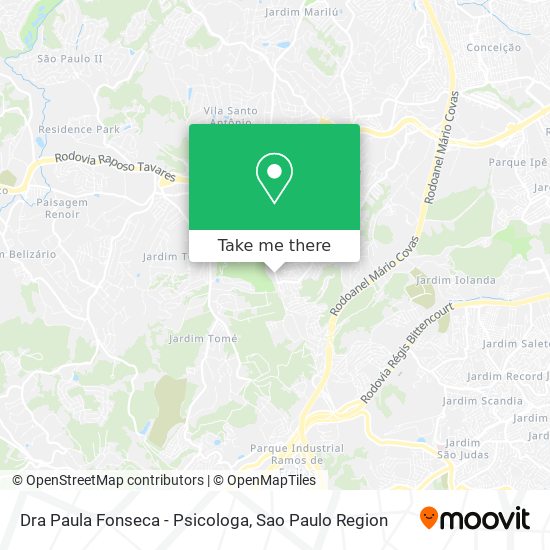 Mapa Dra Paula Fonseca - Psicologa