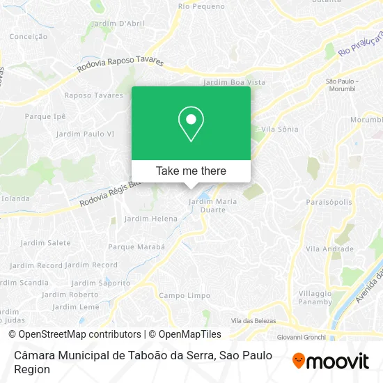 Câmara Municipal de Taboão da Serra map