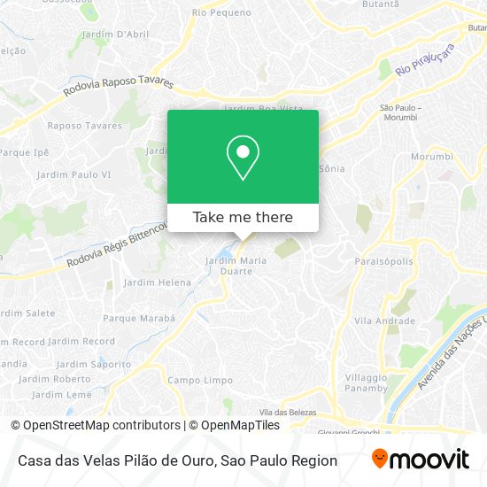 Casa das Velas Pilão de Ouro map