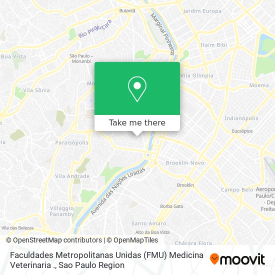 Faculdades Metropolitanas Unidas (FMU)  Medicina Veterinaria . map