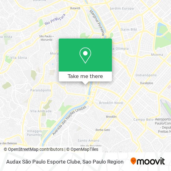 Mapa Audax São Paulo Esporte Clube