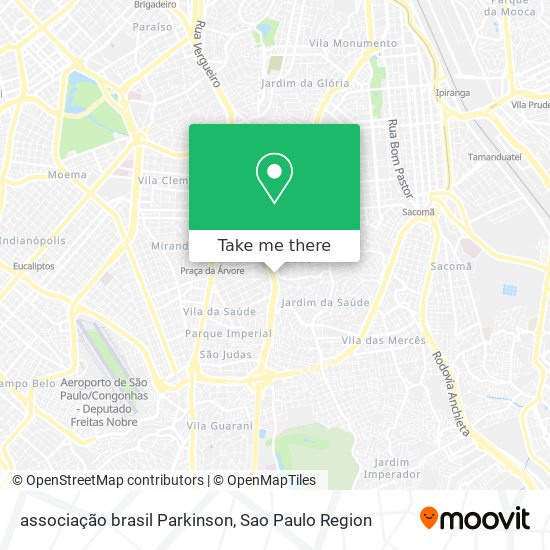 associação brasil Parkinson map