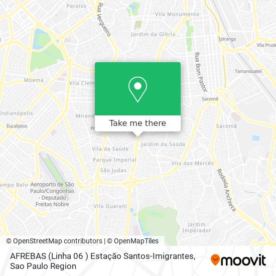 AFREBAS (Linha 06 ) Estação Santos-Imigrantes map