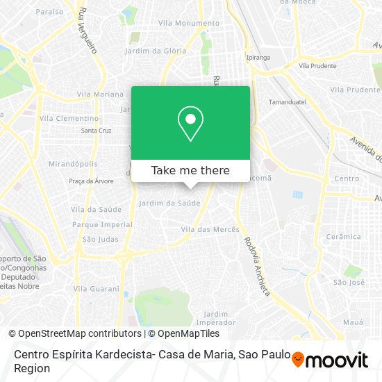 Mapa Centro Espírita Kardecista- Casa de Maria