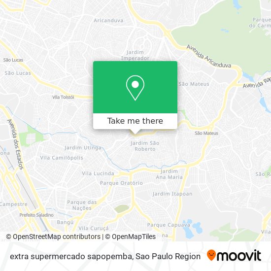 Mapa extra supermercado sapopemba