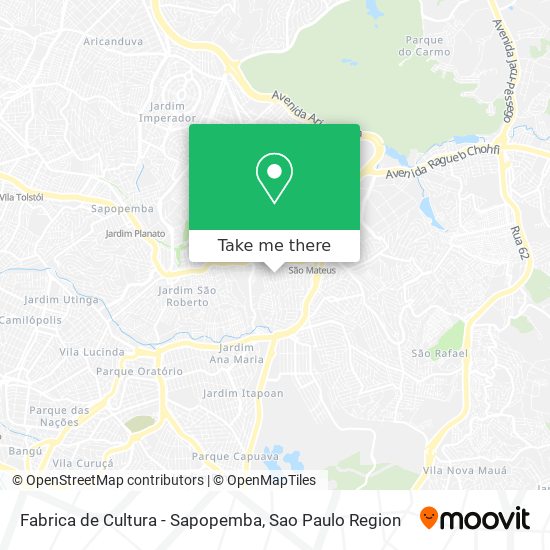 Fabrica de Cultura - Sapopemba map