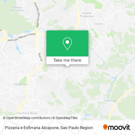 Mapa Pizzaria e Esfirraria Alcapone