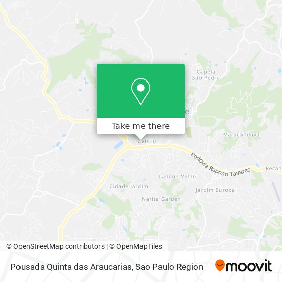 Pousada Quinta das Araucarias map