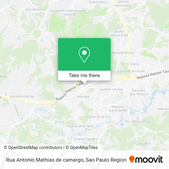 Rua Antonio Mathias de camargo map