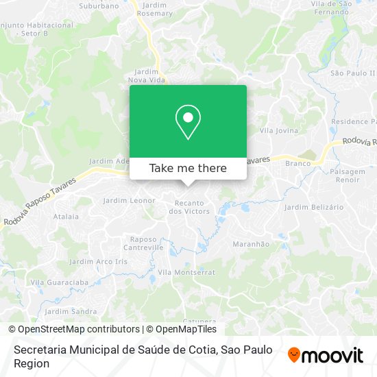 Secretaria Municipal de Saúde de Cotia map