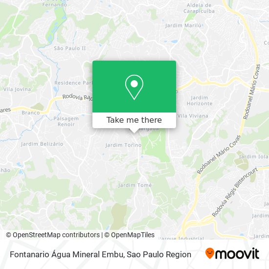 Fontanario Água Mineral Embu map