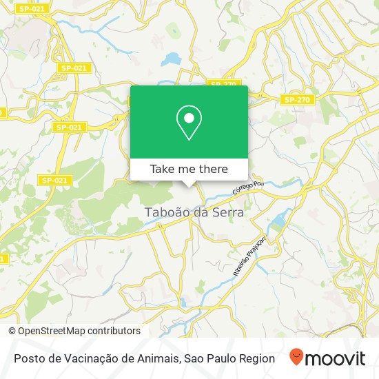 Posto de Vacinação de Animais map