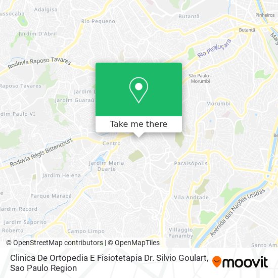 Clinica De Ortopedia E Fisiotetapia Dr. Silvio Goulart map