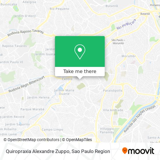 Quiropraxia Alexandre Zuppo map