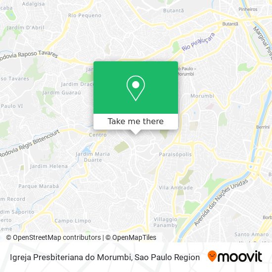 Igreja Presbiteriana do Morumbi map
