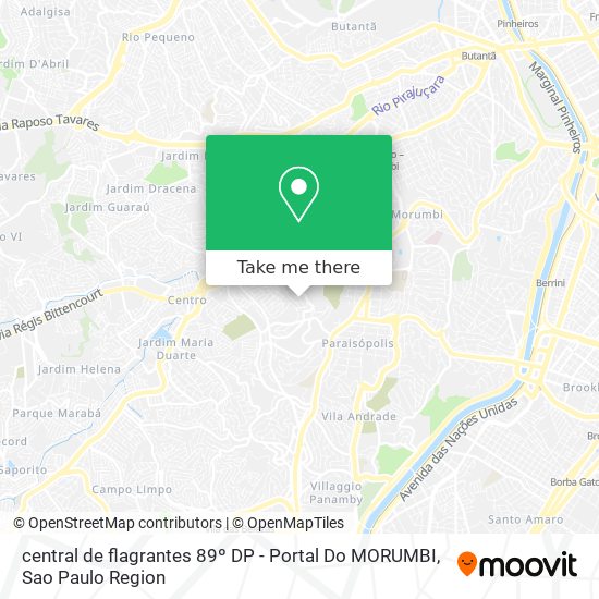 central  de flagrantes 89º DP - Portal Do MORUMBI map