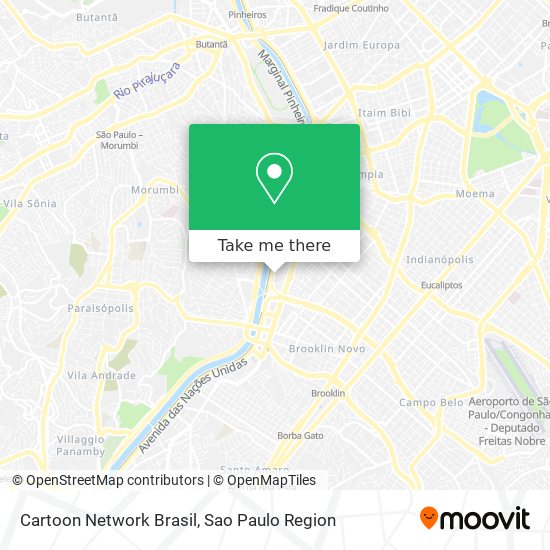 Cartoon Network Brasil map