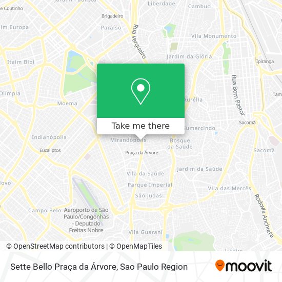 Sette Bello Praça da Árvore map